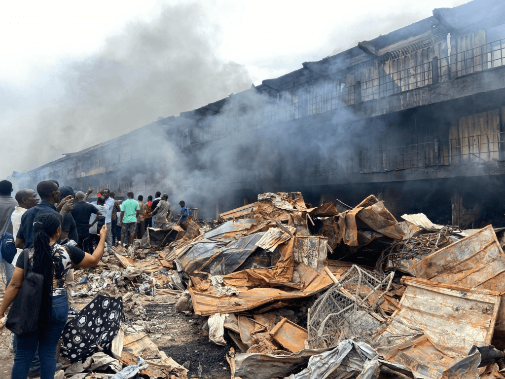 KMA and NADMO Order Traders to Evacuate Blue Light Arena After Devastating Fire