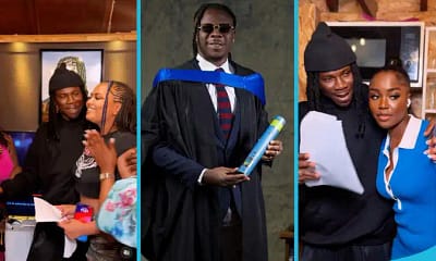 stonebwoy stuns fans with master’s degree, wife throws epic party
