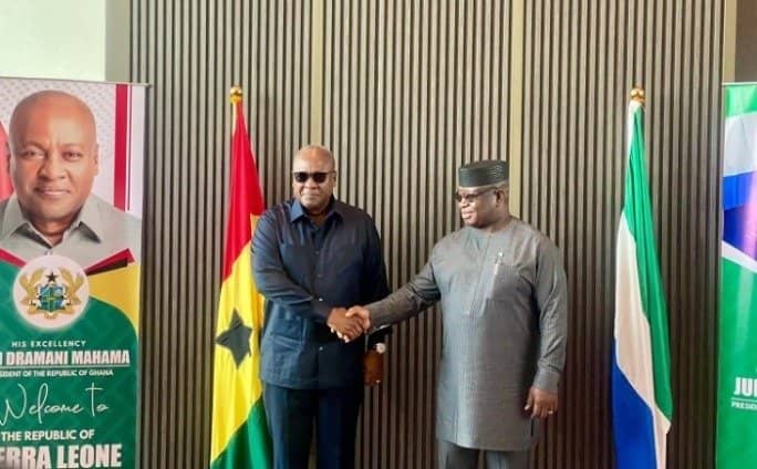 Mahama Meets Sierra Leone’s President Bio