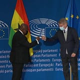 Akufo-Addo addressing the European Parliament