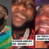 davido stuns fans with $500k diamond teeth and $2m chain